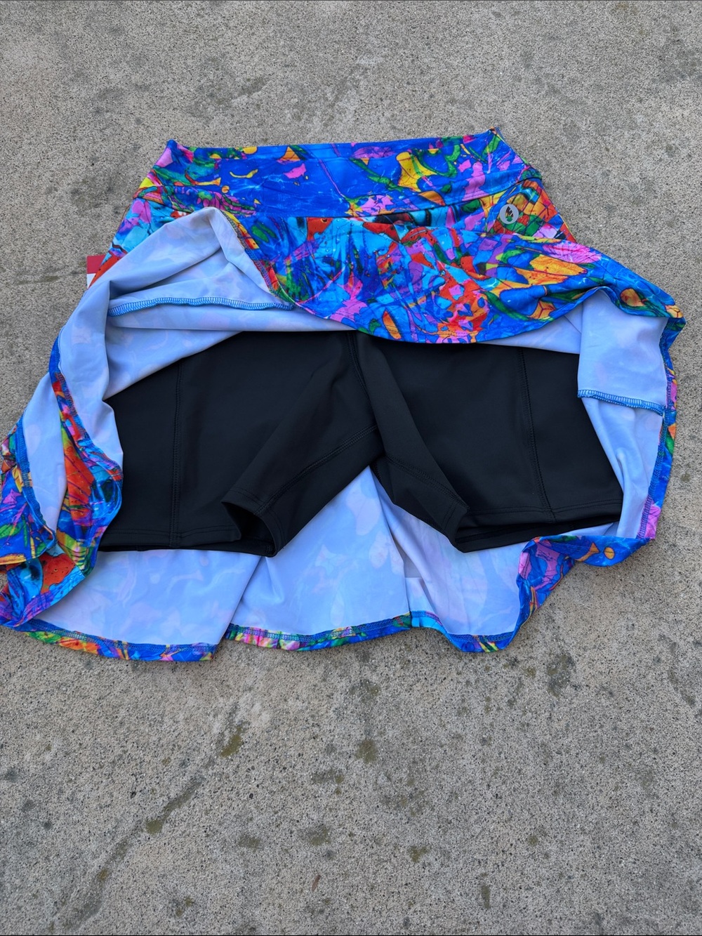 Dona Jo Colorful Print Golf Pickleball Tennis Lined Skort Women's Size S - Picture 3 of 5